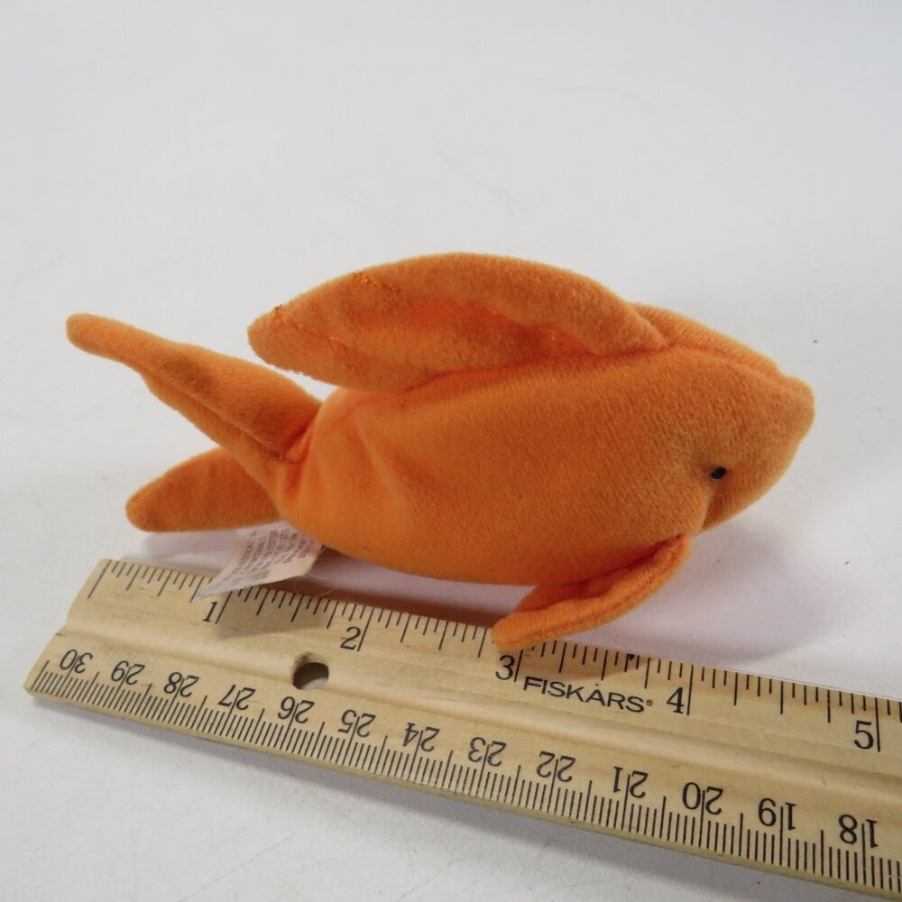 Goldfish TY Beanie Baby (can sit by self)  3" tall 4.75 x 1" wide